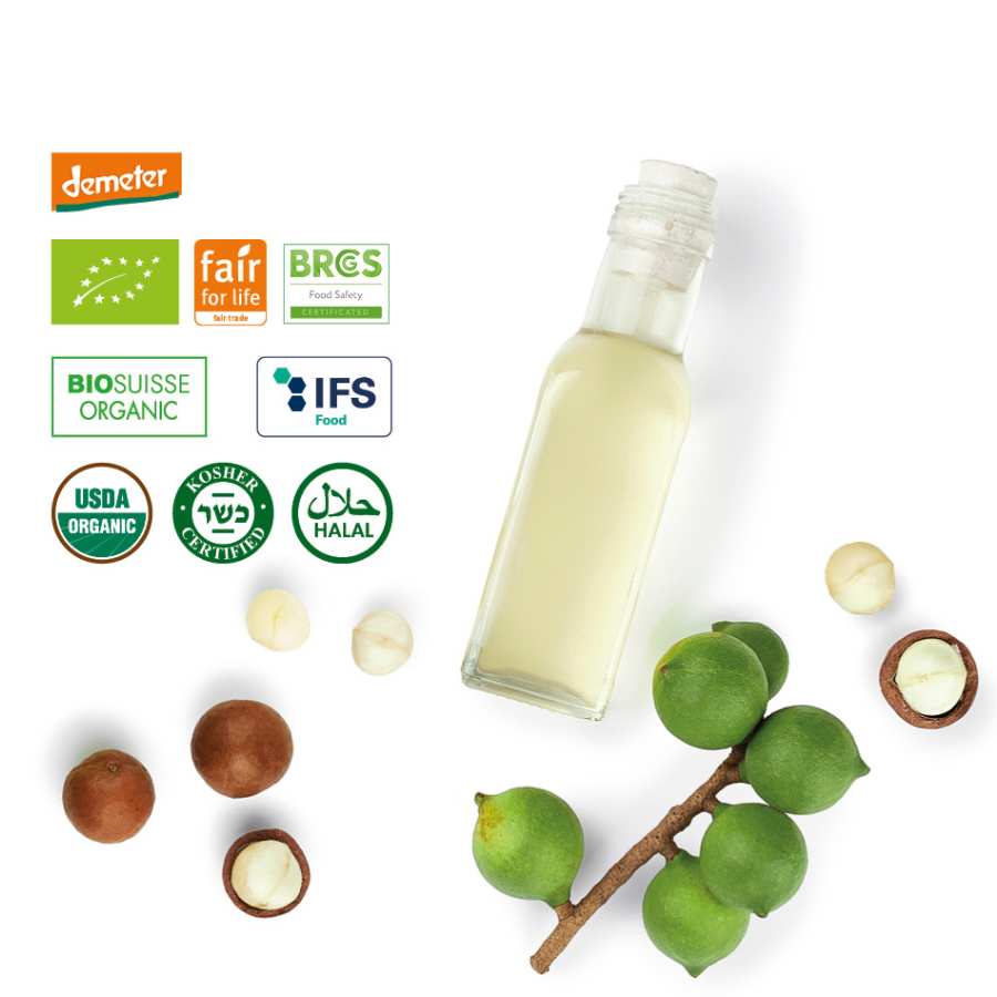 Biologisches Macadamia Öl im Großgebinde