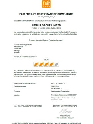 Limbua Fair-for-life Certificate