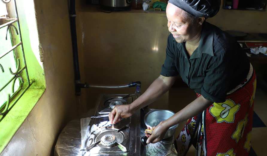 Small farmer with bio-gas